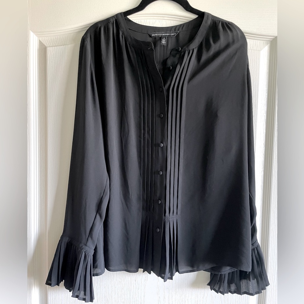 WHBM pleated blouse